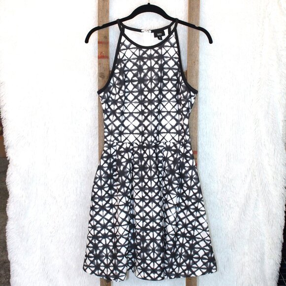 Mossimo Geometric Fit and Flare Halter Dress - Picture 1 of 9